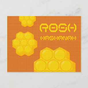 Rosh Hashanah Honeycombs Feiertagspostkarte