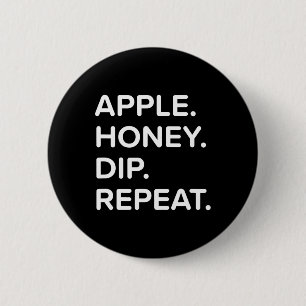 Rosh Hashanah Honig-Tauch-Wiederholung Jüdisches N Button
