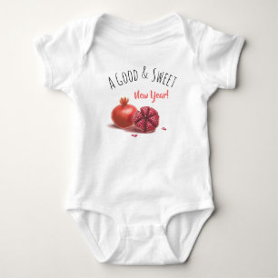 Rosh Hashanah Jüdische Neujahrsfeiertage Granaten Baby Strampler