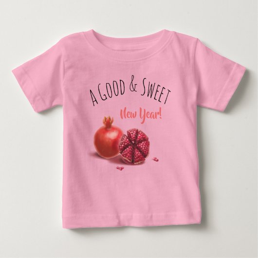 Rosh Hashanah Jüdische Neujahrsfeiertage Pomegrana Baby T-shirt (Vorderseite)