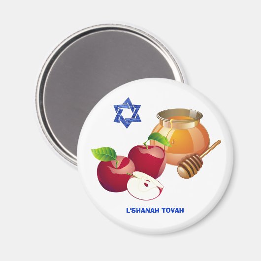 Rosh Hashanah | Jüdische Neujahrsgeschenke Magnet (Vorderseite/Rückseite)