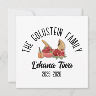 Rosh Hashanah Jüdischer Neujahrsname Personalisier Feiertagskarte
