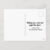 Rosh Hashanah Jüdischer Neujahrsname Personalisier Feiertagspostkarte (Rückseite)