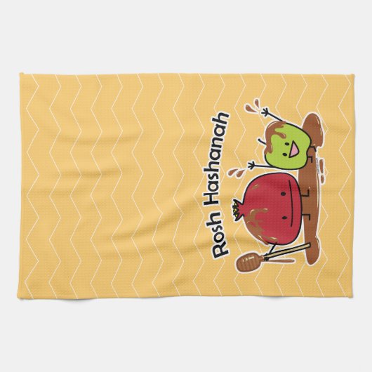 Rosh Hashanah jüdisches neues des Geschirrtuch (Horizontal)
