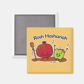Rosh Hashanah jüdisches neues des Magnet (Vorderseite/Rückseite)