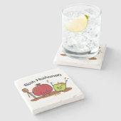 Rosh Hashanah jüdisches neues des Steinuntersetzer (Seitenansicht)