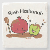 Rosh Hashanah jüdisches neues des Steinuntersetzer (Vorderseite)