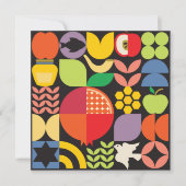 Rosh Hashanah jüdisches neues Jahr Granatapfel Hon Karte (Vorderseite)