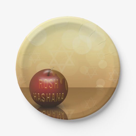 Rosh Hashanah jüdisches neues Jahr - Pappteller (Vorderseite)