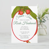 Rosh Hashanah Jüdisches Neujahr Granatapfel Einladung (Stehend Vorderseite)