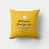 Rosh Hashanah Jüdisches Neujahr Granatapfel Honey Kissen (Rückseite)