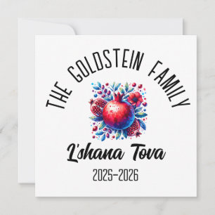 Rosh Hashanah Jüdisches Neujahr Personalisierter N Feiertagskarte