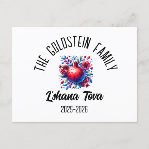Rosh Hashanah Jüdisches Neujahr Personalisierter N Feiertagspostkarte