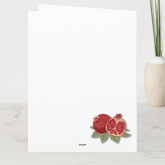 Rosh Hashanah Jüdisches Neujahr Personalisierter N Karte (Rückseite)