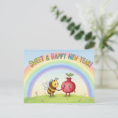 Rosh Hashanah Jüdisches Neujahr Postkarte (Stehend Vorderseite)