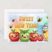 Rosh Hashanah Jüdisches Neujahr Postkarte (Vorne/Hinten)