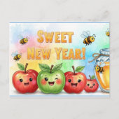 Rosh Hashanah Jüdisches Neujahr Postkarte (Vorderseite)