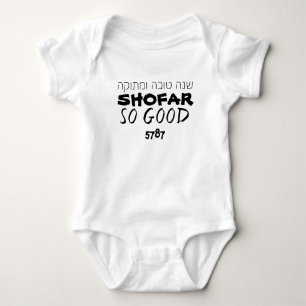 Rosh Hashanah jüdisches Neujahr Shofar So gut Baby Strampler