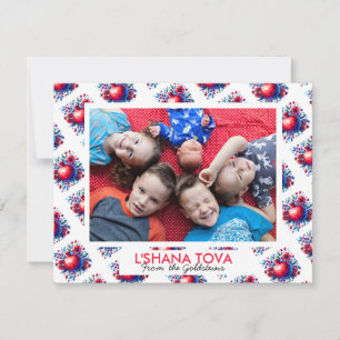 Rosh Hashanah Jüdisches Neujahrsfamilie Foto Feiertagskarte