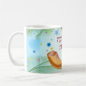 Rosh Hashanah Jüdisches Neujahrsshofar Granatapfel Kaffeetasse (Links)