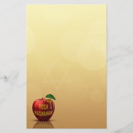 Rosh Hashanah Juwish New Year Honey Apple Briefpapier (Vorderseite)
