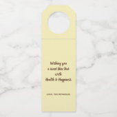 Rosh Hashanah Juwish New Year Honey Apple Flaschenanhänger (Rückseite)