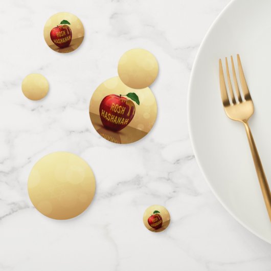 Rosh Hashanah Juwish New Year Honey Apple Konfetti (Gruppe)