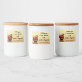 Rosh Hashanah Juwish New Year Honey Apple Lebensmitteletikett (Flaschen)