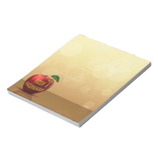 Rosh Hashanah Juwish New Year Honey Apple Notizblock (Rotiert)