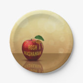 Rosh Hashanah Juwish New Year Honey Apple Pappteller (Vorderseite)