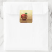 Rosh Hashanah Juwish New Year Honey Apple Quadratischer Aufkleber (Tasche)