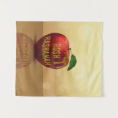 Rosh Hashanah Juwish New Year Honey Apple Wandteppich (Vorderseite (Horizontal))