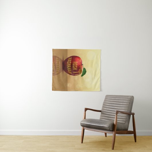 Rosh Hashanah Juwish New Year Honey Apple Wandteppich (Beispiel (Horizontal))