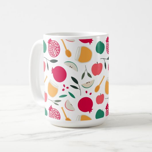 Rosh Hashanah Kaffeetasse (Vorderseite Links)