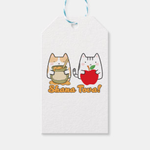 Rosh Hashanah kawaii Cats - Jüdisches neues Jahr Geschenkanhänger