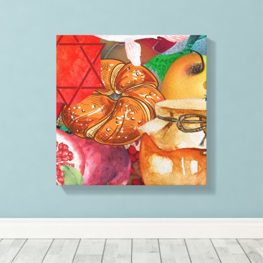 Rosh Hashanah Leinwand Art (Insitu (Holzboden))