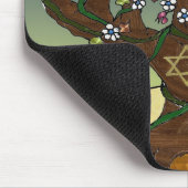 Rosh Hashanah L'Shanah Tovah Baum des Lebens Menor Mousepad (Ecke)