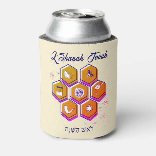 Rosh Hashanah L'SHANAH TOVAH Dosenkühler (Kanne Rückseite)