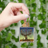 Rosh Hashanah L'Shanah Tovah Tree Of Life Menorah Schlüsselanhänger (Hand)