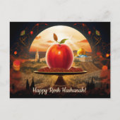 ✡️ Rosh Hashanah mit Kuppel aus Rock & Apfel Postkarte (Vorderseite)