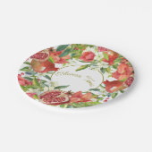 Rosh Hashanah Neues Jahr Sweet Pomegranate Fest Pappteller (Schrägansicht)