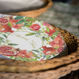 Rosh Hashanah Neues Jahr Sweet Pomegranate Fest Pappteller