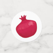 Rosh Hashanah Neujahr Granatapfel Blume Wreath C Konfetti (Klein Vorderseite)