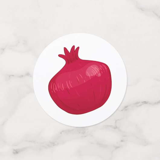 Rosh Hashanah Neujahr Granatapfel Blume Wreath C Konfetti (Klein Vorderseite)