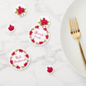 Rosh Hashanah Neujahr Granatapfel Blume Wreath C Konfetti (Gruppe)