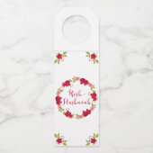 Rosh Hashanah Neujahr Granatapfel Blume Wreath Flaschenanhänger (Vorderseite)