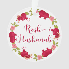 Rosh Hashanah Neujahr Granatapfel Blume Wreath Ornament