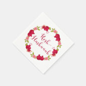 Rosh Hashanah Neujahr Granatapfel Blume Wreath Serviette (Ecke)