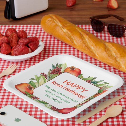 Rosh Hashanah Papierplatte Pappteller (Picknick)