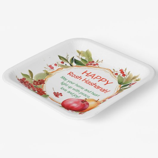 Rosh Hashanah Papierplatte Pappteller (Gewinkelt)